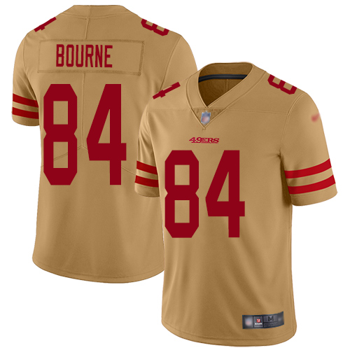 San Francisco 49ers Limited Gold Men Kendrick Bourne NFL Jersey 84 Inverted Legend